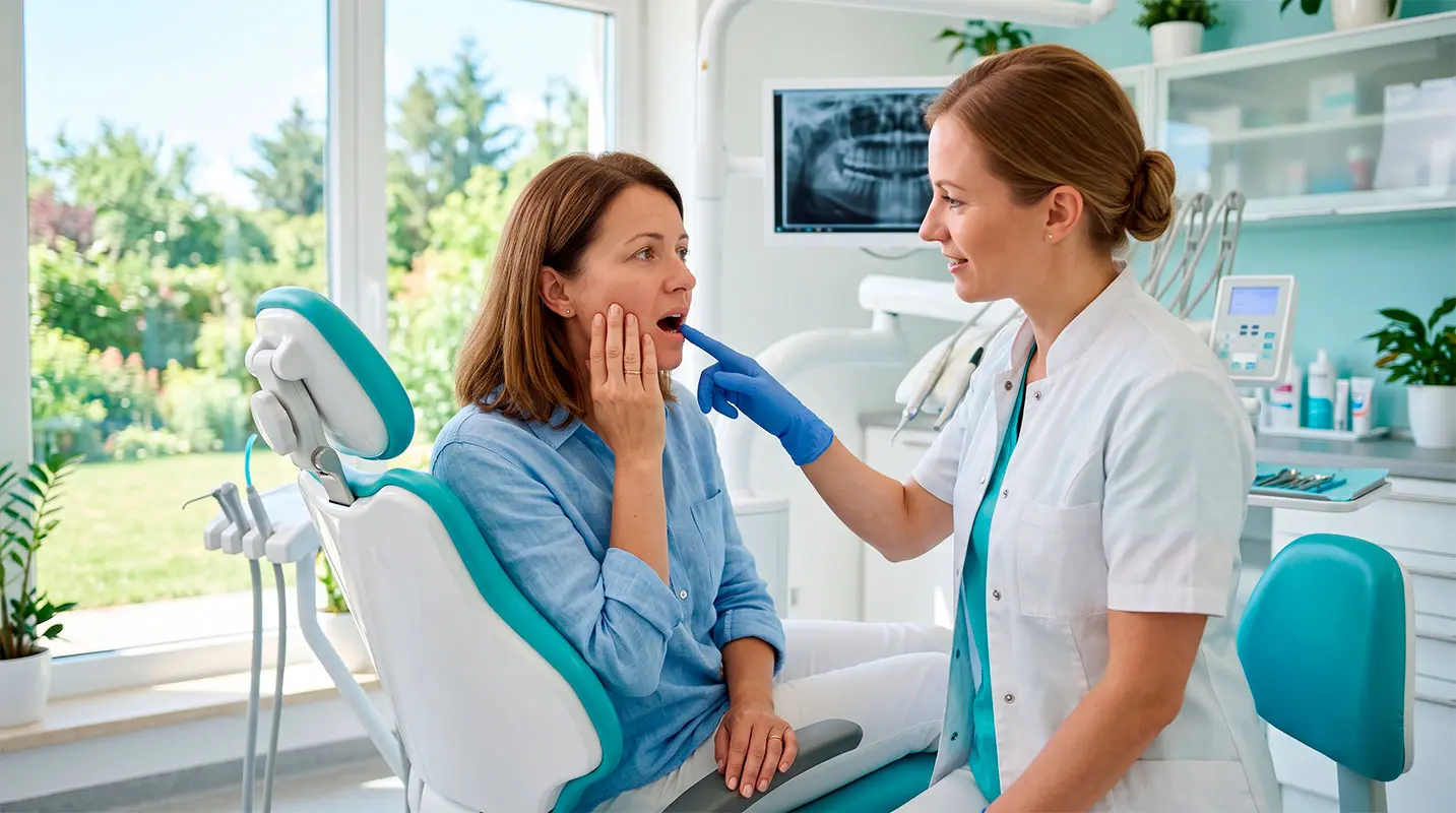 Paciente atendida por una urgencia dental en vacaciones en la Clínica Dental Bayo Martín de Castro-Urdiales
